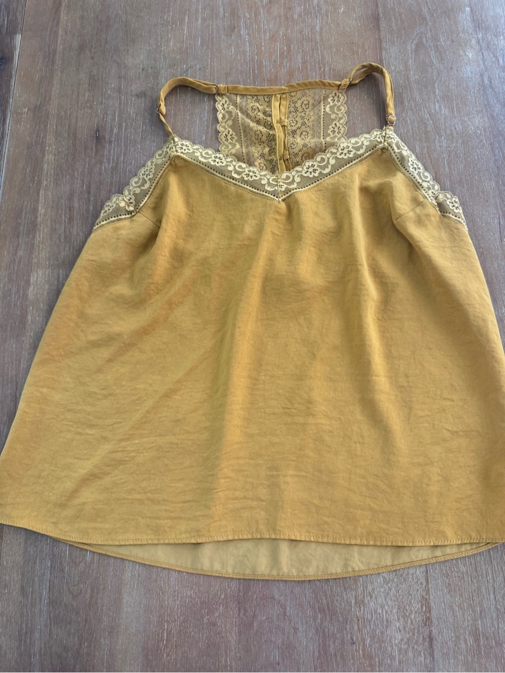 Linea Donatella Mustard Lace-Back Cami
